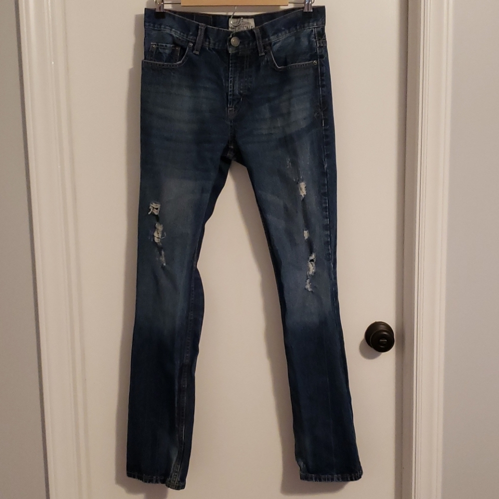 Men's slim bootcut distressed jeans - 29/32